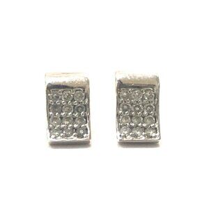 jewelry K18WG D0.15ct Diamond Mini Design Pierce K18WG Silver